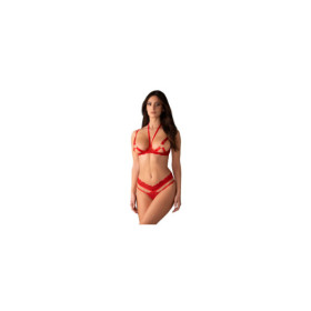 Cupide desir ensemble 2 pièces ouvert - Rouge